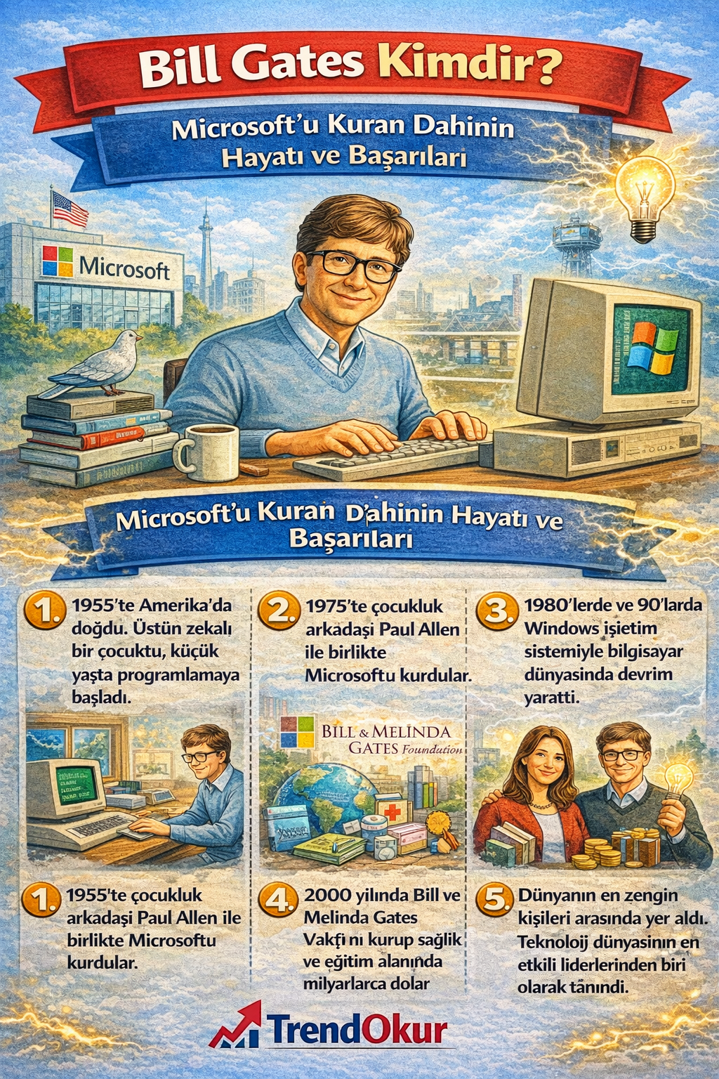 Bill Gates Kimdir? Microsoft'u Kuran Dahinin Hayatı ve Başarıları