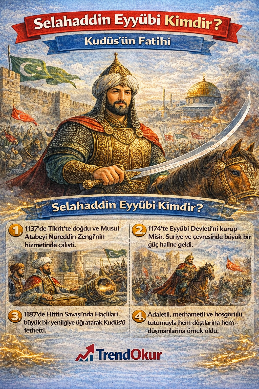 Selahaddin Eyyubi Kimdir? Kudüs'ü Haçlılardan Geri Alan Kahraman