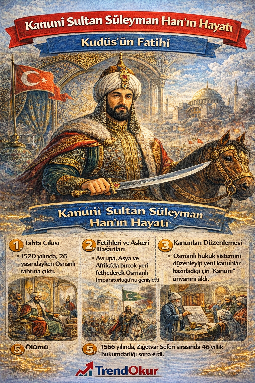Kanuni Sultan Süleyman Kimdir? Osmanlı'nın Altın Çağını Yaşatan Padişah
