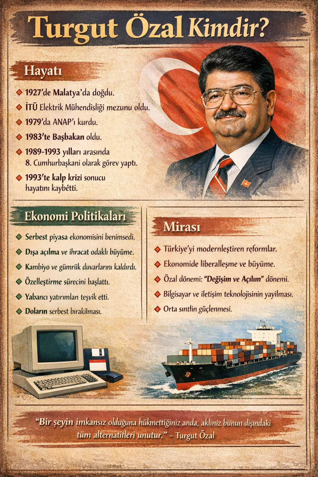 Turgut Özal: Türkiye'yi Dünyaya Açan Lider